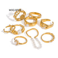 Stainless Steel Pearl Ring Fashion Rings Custom Jewelry Women Bague Anillo De Perlas En Acero Inoxidable Bijoux En Perles Anel