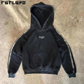 Custom Pullover Cotton Hoodie Men Embroidery Thick Blank Unisex French Terry Oversized Side Stripe Real Tree Camo Hoodie Men