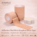 5cm x 5m Cotton Spandex Boob Lift Tape with Nipple Cover for Backless Dresses