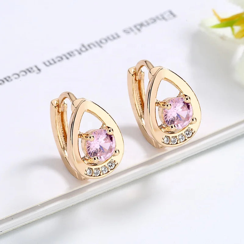 Fashion Accessories Zircon Earrings Ladies Ear Ring Custom Promare Earrings Sets for Women