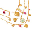 SUMIRE Summer New Trendy 18K PVD Gold Stainless Steel Necklace Heart Knot Leaf Dry Flower Necklace for Women Vacation Jewelry