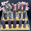 Wholesale Healing Stone Natural Quartz Crystal Tower Ruby With Kyanite Points for Decoration