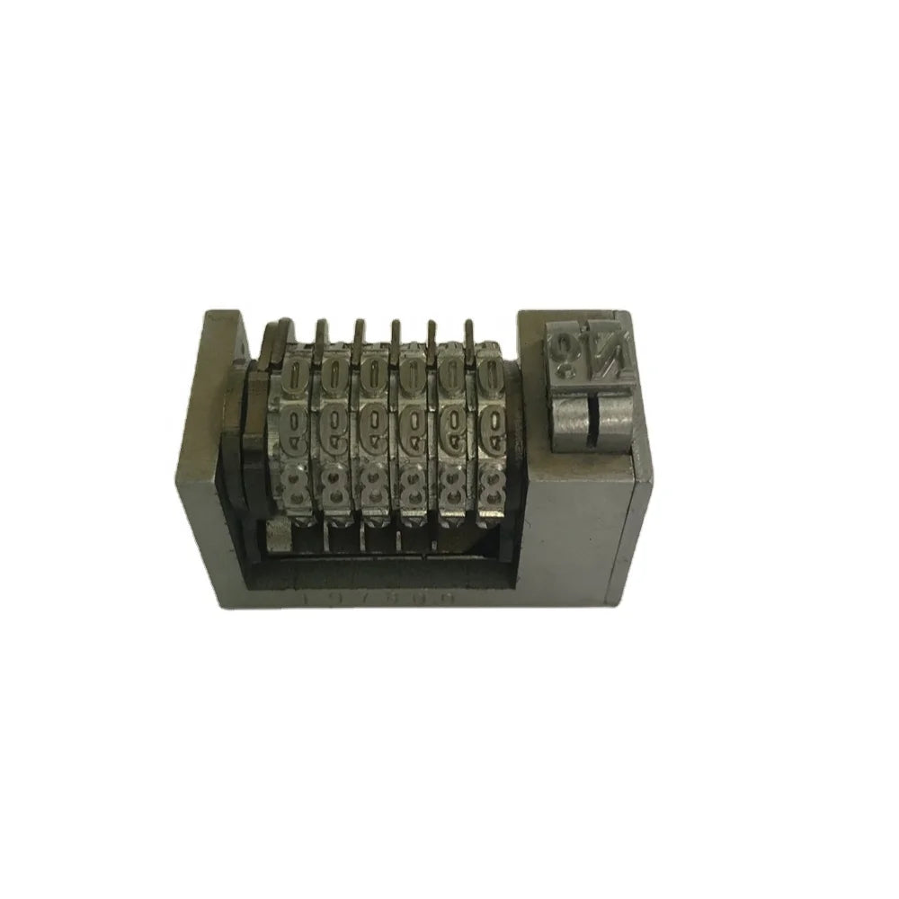 Code Numbering Machine 6 Digital Flat Pressing Gold Steel Number Machine Self-adhesive 4X8 Cicero