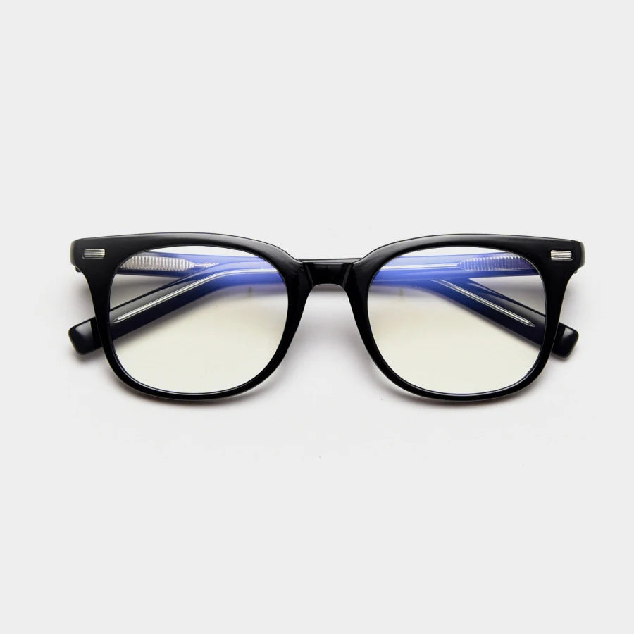 YT K9001 Acetate Square Glasses Frame for Women TR90 Lightweight Full-Rim Optical Eyeglasses with Clear Lenses Daily Wear