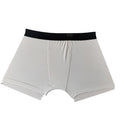 Sublimation Shorts with Breathable Black Waistband White Boxer Featuring Printed Pattern