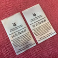 Top Sewing Fabric Component Design White Satin Labelstraight Cut Washing Care Clothing Label