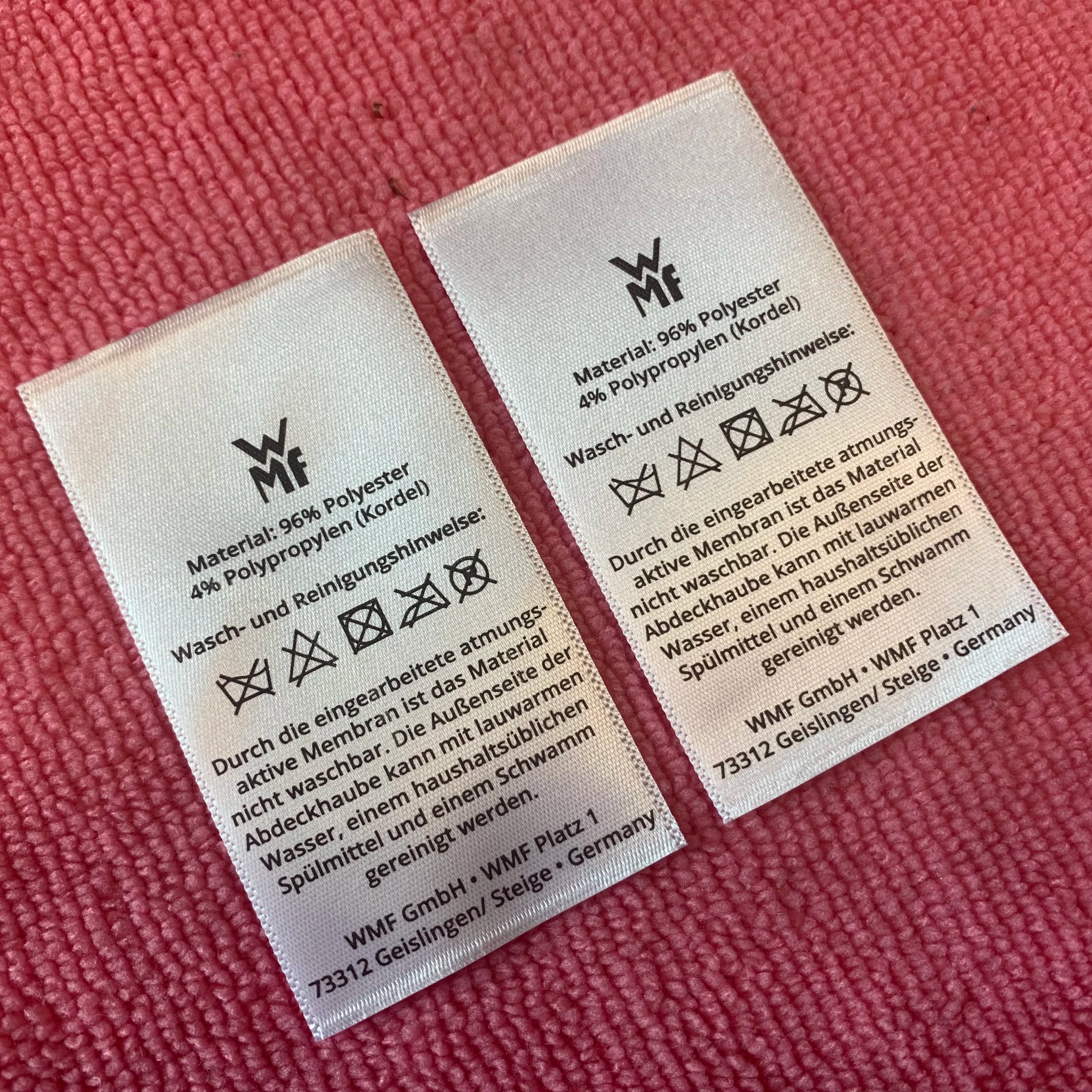 Top Sewing Fabric Component Design White Satin Labelstraight Cut Washing Care Clothing Label