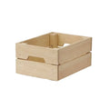 JUNJI Folk Art Style Portable Multi-Functional Pine Board Room Organizer Box with Handle Wooden Storage Crates