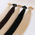 Custom Logo High End Double Drawn Raw Indian Virgin Hair Keratin Flat Tip Extensions