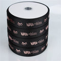 Custom Black Grosgrain Ribbon Personalization Decoration Design Ribbons for Gift Wrap Grosgrain Printing