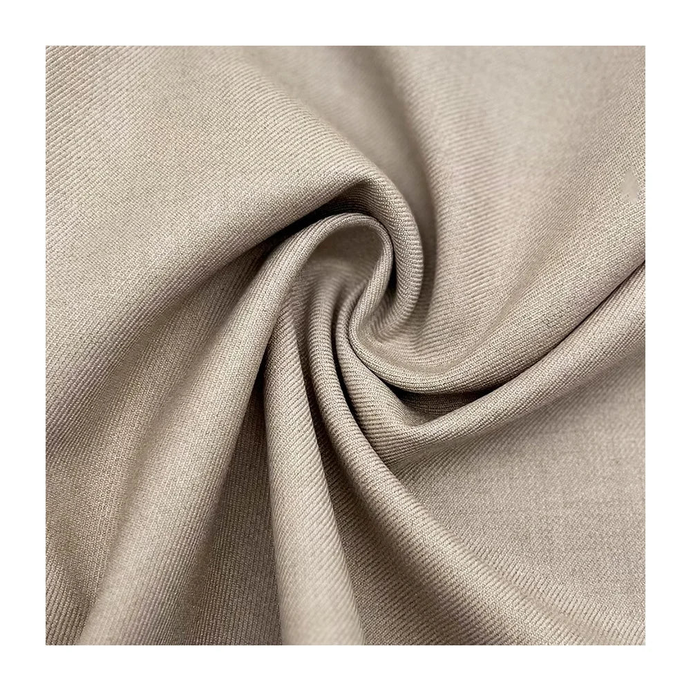 Wholesale Woven Dyed Heavyweight Woolen 60% Polyester 20% Rayon 18% Wool 2% Spandex Twill Fabric for Casual Jacket