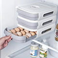 Modern Rectangular Plastic Egg Storage Box Drawer PP Flexible Design Kitchen Food Bag Use Fresh Egg Box Chicken Storage