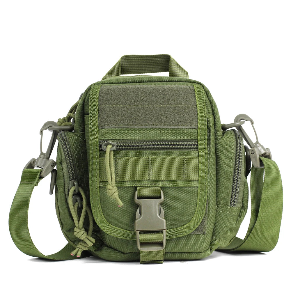All-Purpose Tactical MOLLE Fanny Pack Sling Shoulder Backpack with Zipper Closure Comfortable Strap