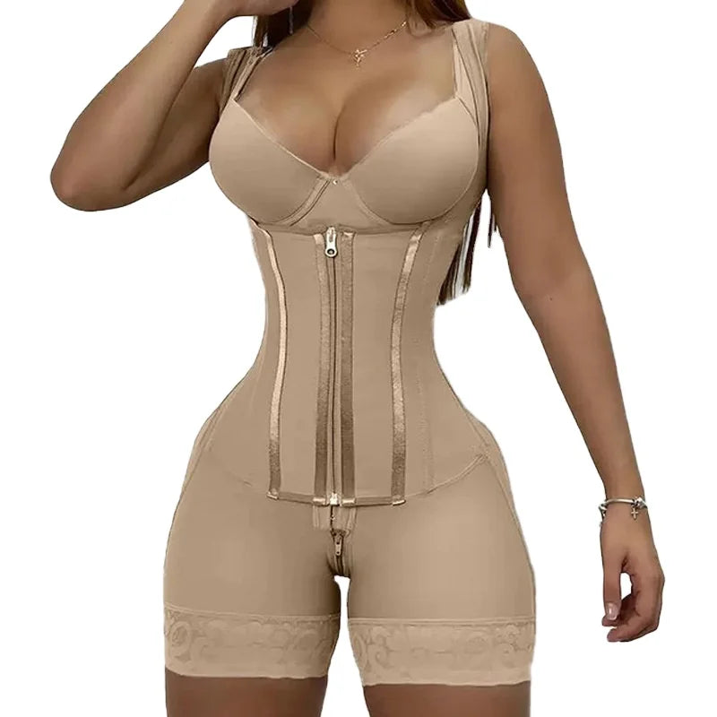 Wholesale Columbia Seamless High Compression Bodysuit Shapewear with Spandex/Nylon Tummy Control Quick Dry & Knitted Fabric
