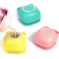 Silicone Massage Bath Brush Bath Shower Body Skin Scrubber with Liquid Soap Dispenser Soft Exfoliating Brush