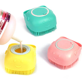 Silicone Massage Bath Brush Bath Shower Body Skin Scrubber with Liquid Soap Dispenser Soft Exfoliating Brush