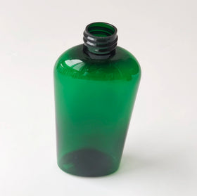 2oz 4oz 8oz 60ml 120ml 240ml Plastic Green Oval Bottles Wholesale Green PET Cosmo Oval Bottles With Black Fine Mist Sprayers