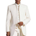 New Long Chinese Fashion Style Groom Tuxedos for Wedding With Stand Collar Elegant Homme Groom 3 Pieces Men Suits Blazer Sets
