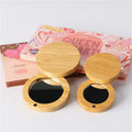 Small Pink Color Recyclable Logo Customized Eyeshadow Palette Empty Private Label Bamboo Eyeshadow Case