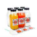 Wholesale Empty Square Screen Printing Glass Juice Bottles 500ML 16oz Tequila Beverage Carton Lid