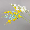 Orchid Blue 3 Forks Silk Artificial Flower Fresh Color for Hotel Restaurant Graduation Decor on Sale