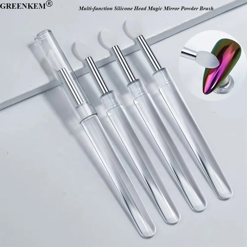 Nail Art clear Stick Makeup Brush Applicator Lip Brush Portable Multi-function Magic Mirror Powder Brush