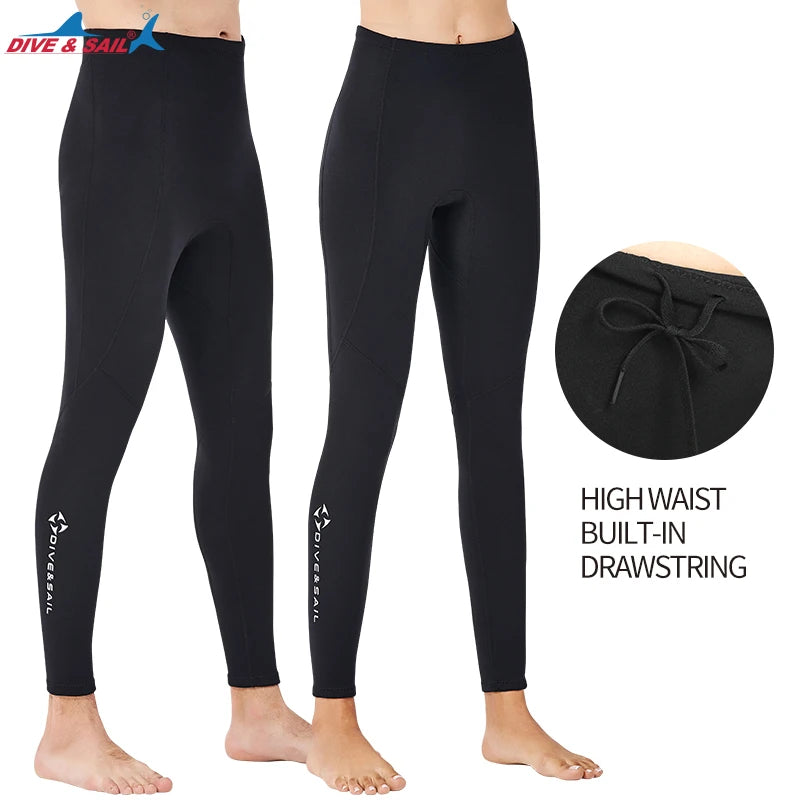 Wholesale 2mm Black Long Snorkeling Sailing Trousers Leggings Swimming Warm Diving Surfing Neoprene Wetsuit Pants for Men Women