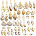 100Pcs/Lot Assorted Shell Charms Pendants Mixed Letters Starfish Animals Conch Dolphin Dangles for Jewelry Making DIY