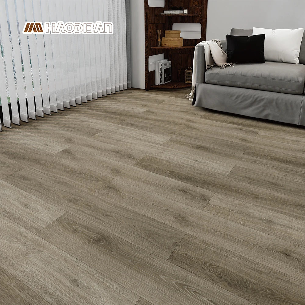 Top Ranking Supplier Anti-Scratch IXPE Backing Grey UV Coated PVC SPC Laminate Flooring 8mm Indoor Living Room Hotel