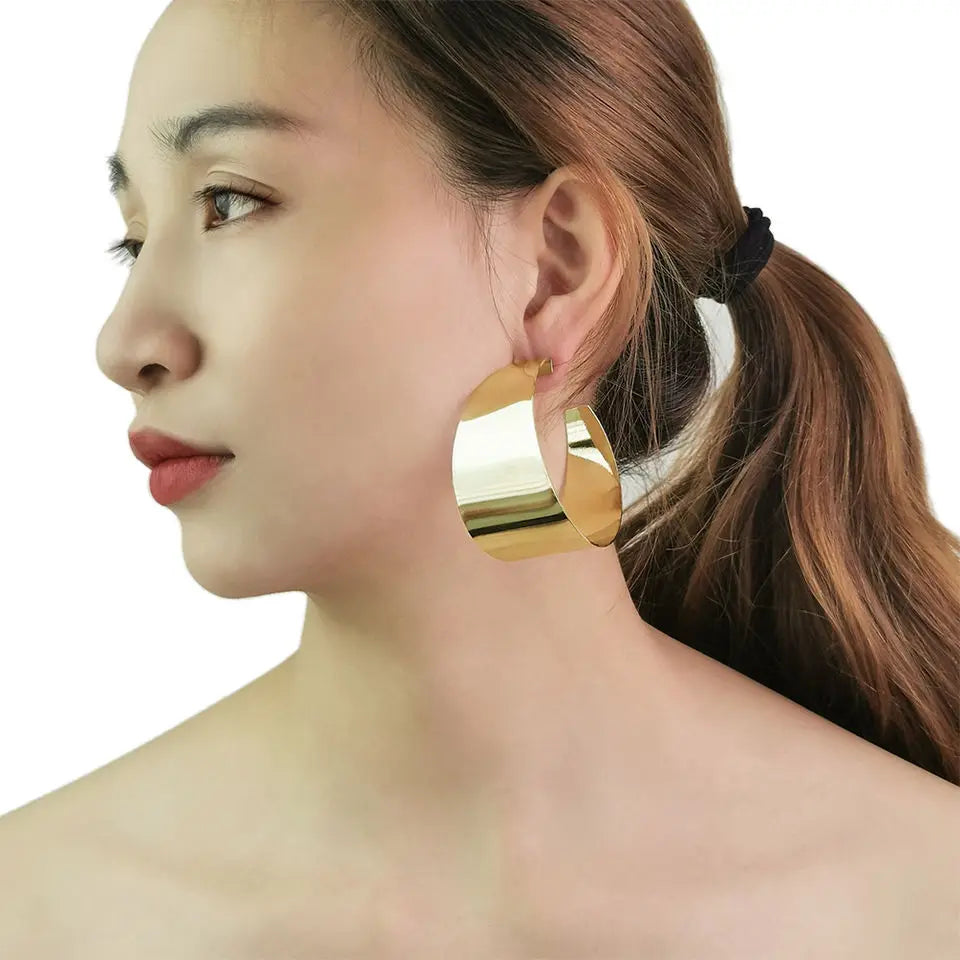Fashion Statement Jewelry Gold African Chunky Big Hoop Earrings for Women Personality Circles Earrings Jewelry Bijoux