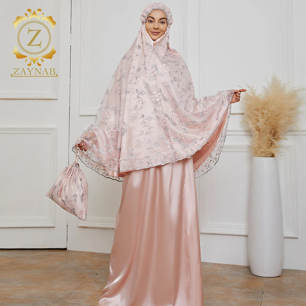 Zaynab  Eid Prayer Abaya Dress Women Dharka Gabdhaha Kleid Ropa Hijab Islamic Abaya Women Dress Muslim