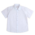 White Short Sleeve School Uniform Tops Summer Dress Shirts for Boys and Girls Children's School Clothing-Wholesale