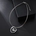 TongLing Simple Multilayer Wire Necklace Silver Plated Alloy Pendant Short Necklace for Women