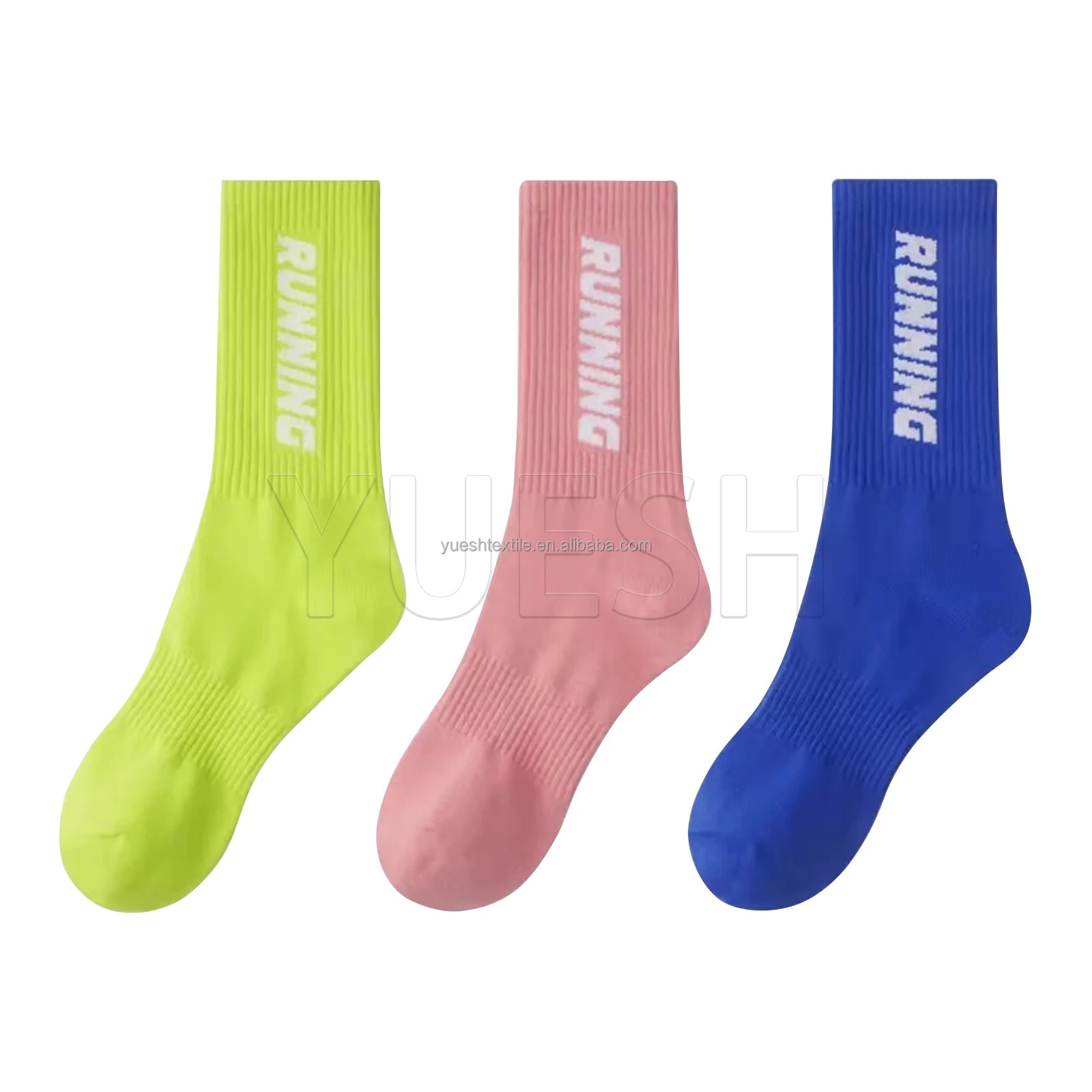 Durable Compression Arch Support Running Socks Custom Mens Crew Running Socks