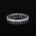 Full Eternity Bands Ring 14k Gold Jewelry White  Moissanite Handmade Wedding Rings