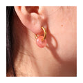 New Summer Collection Stainless Steel Hoop PVD Plated Colorful Natural Stone Agate Drop Huggie Earring Malachite Earring Jewelry