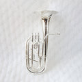 Professional 4-Valve Baritone Horn Full Silver Plated 3+1 Type Baritone Instrument