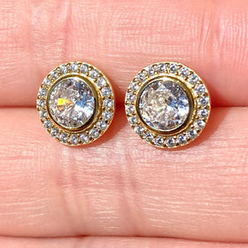 Trending Earrings 2023 New Arrivals Wholesale Jewellery 925 Silver Round Shape White Gold Turkish Earrings