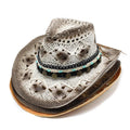 Wholesale White Western Decor Chapeau Straw Cowboy-Hats for Women Girls Custom Cow Boy Bulk Waterproof Cowboy Hats