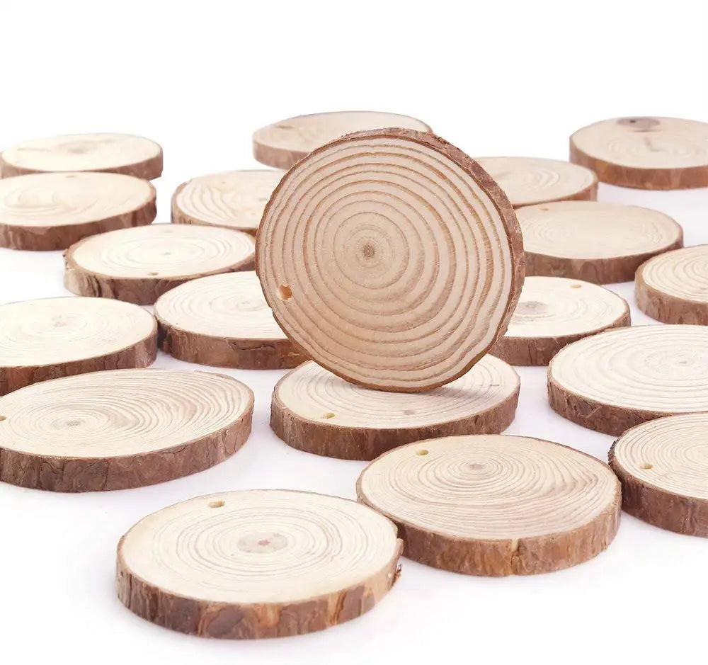 Natural Unfinished Wood Slices for Diy Crafts Christmas Ornaments DIY Painting Wood Splices Centerpiece Decoration