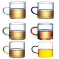Excellent Material clear Handmade 6pcs Small Glass Tea Cup Set Heat Resistant Borosilicate Double Wall Glass Coffee Cup Tea Cup