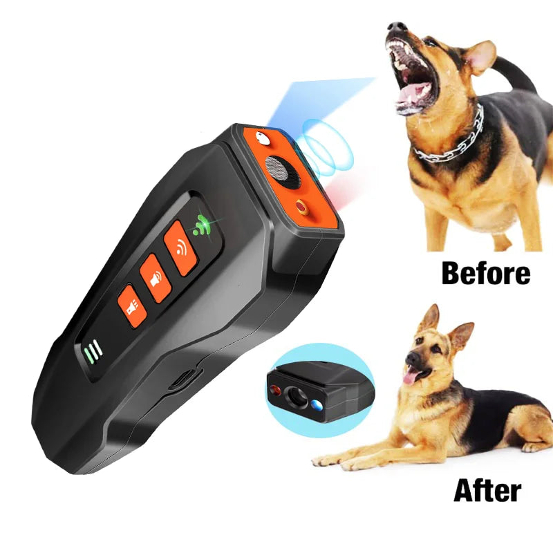 Saijzek Ultrasonic Animal Repeller New Upgrade Outdoor Solar Powered Dog Bark Control System for Rechargeable