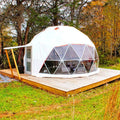 1-2 Person Outdoor Luxury Transparent Igloo Geodesic Dome Tent With Bathroom