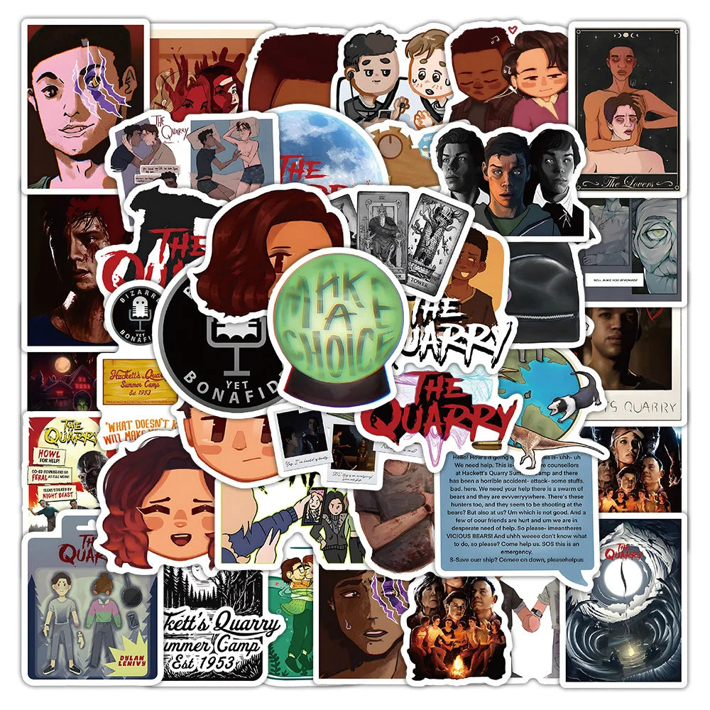 50PCS Scary movie horror game The Quarry sticker
