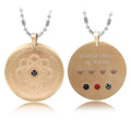 Stainless Steel Anion Negative Ion Energy Pendant with 7 Natural Stones Gold and Silver Plated for Gift