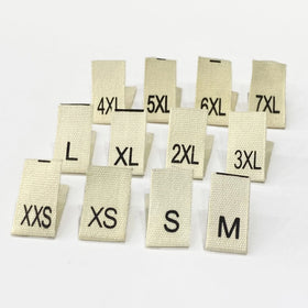 Free Sample Satin Washable Size Labels for T-Shirts Neck Labels Center Fold Garments-Eco-Friendly Stitch Labels
