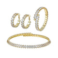S-569 xuping Jewelry Luxury Elegant Necklace Bracelet Earrings Full Diamond 14K Gold Plated Jewelry Set