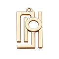 Custom Gold Jewelry Hang Tags Designer Bracelet Metal Hollow Logo Chain Charm Alloy Necklace Decorative Logo Pendants Wholesale