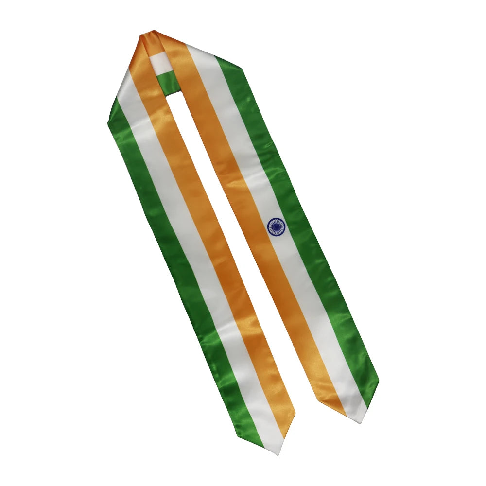 100% Satin Polyester India International Study Abroad Adult Graduation Scarf Sash