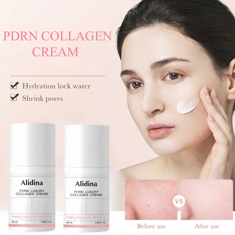 T Newest PDRN Luxury Collagen Cream Day & Night Face Salmon DNA Cream Facial Moisturizer Age-Defying Radiance-Restoring Essence